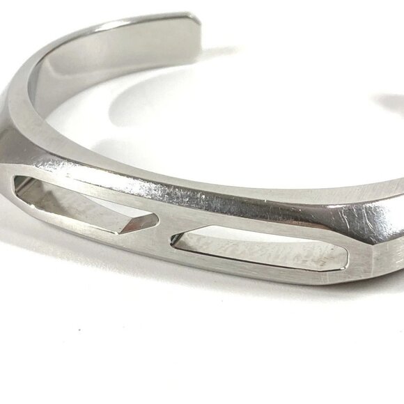 HERMES Delta Cuff Bangle Accessories Bangle SS Silver - Picture 4 of 10
